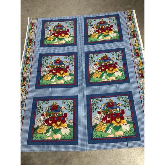 Noah's Ark, Fabric Panel, Sewing Supply, Bedding, Craft Project, ~ 250811-WH 490 - Picture 1 of 3